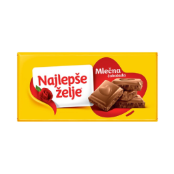 Najlepše želje mlečna čokolada, 200g