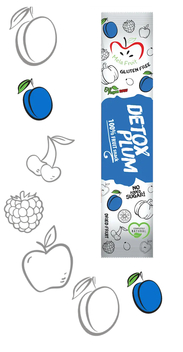 Detox Sljiva 15g, Mela Fruit vocna plocica