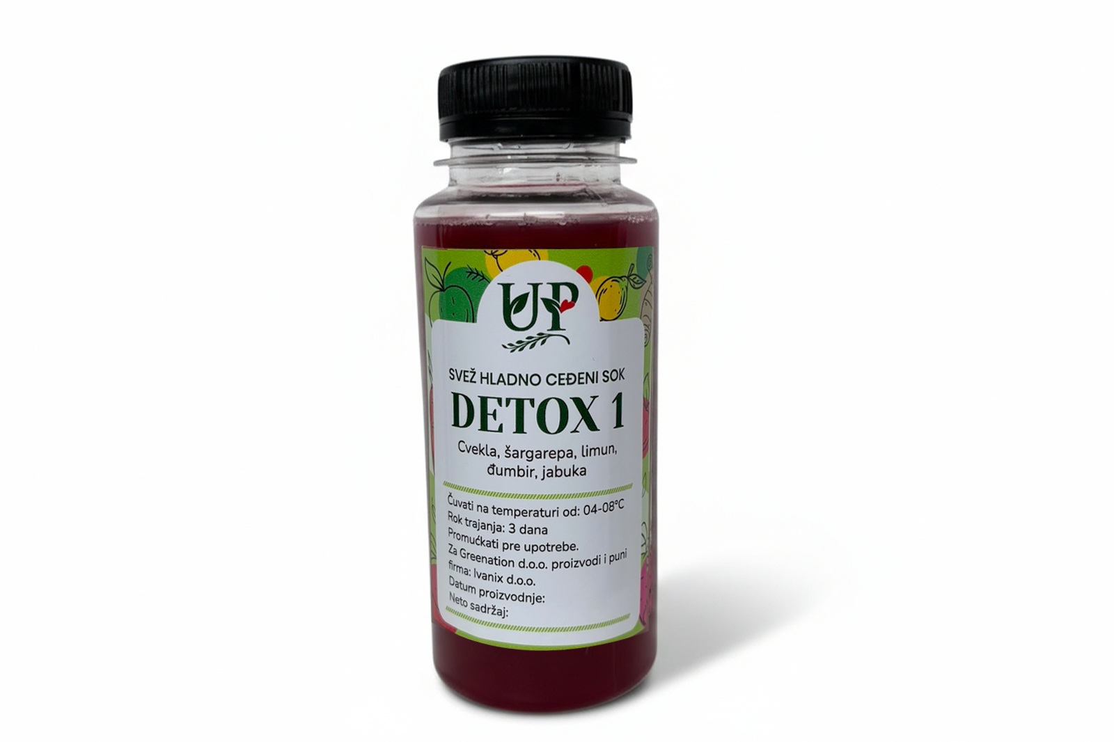 Sveži hladno ceđeni sok – DETOX 1 – 0.2l