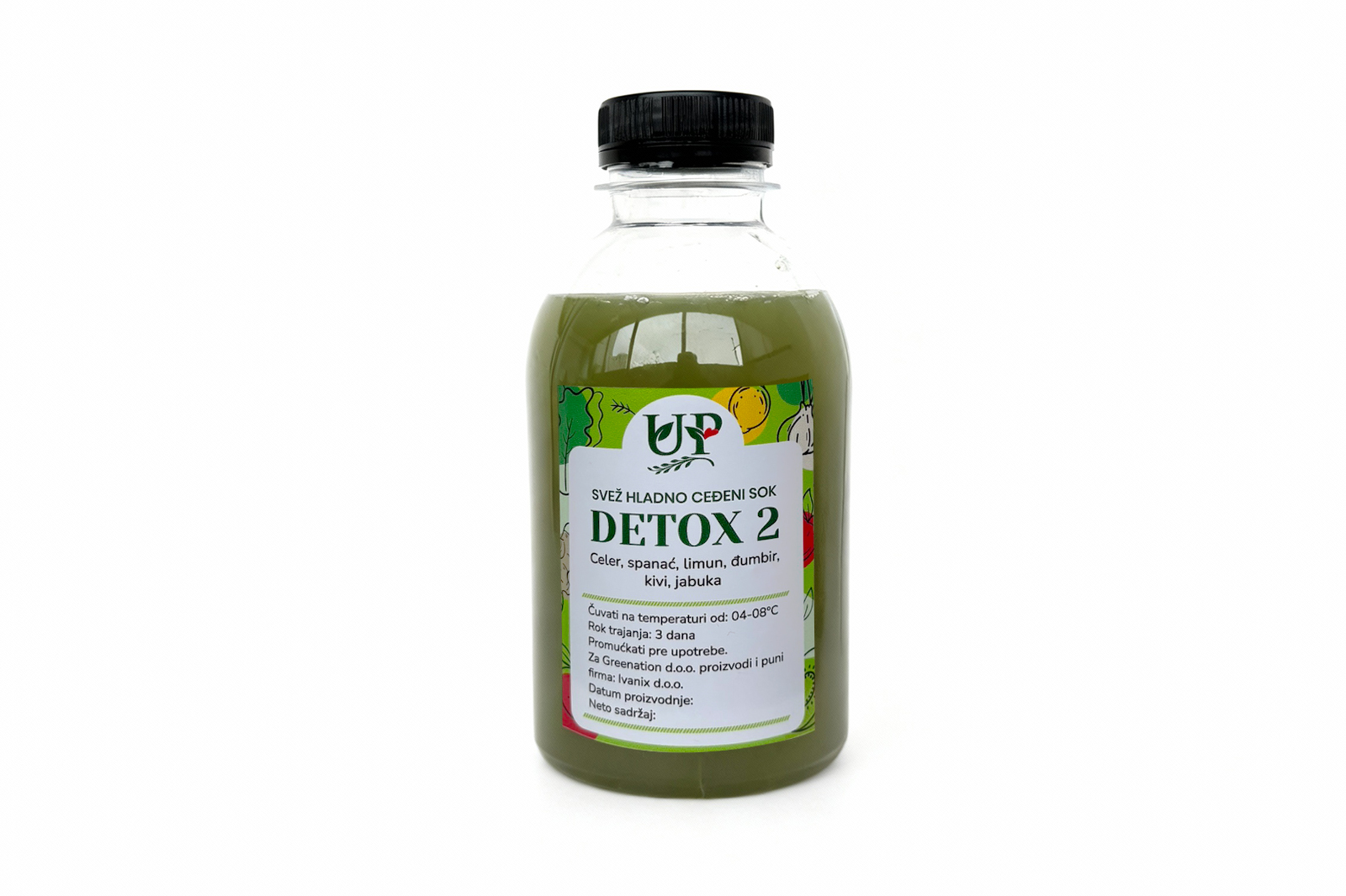 Sveži hladno ceđeni sok – DETOX 2 – 0.5l