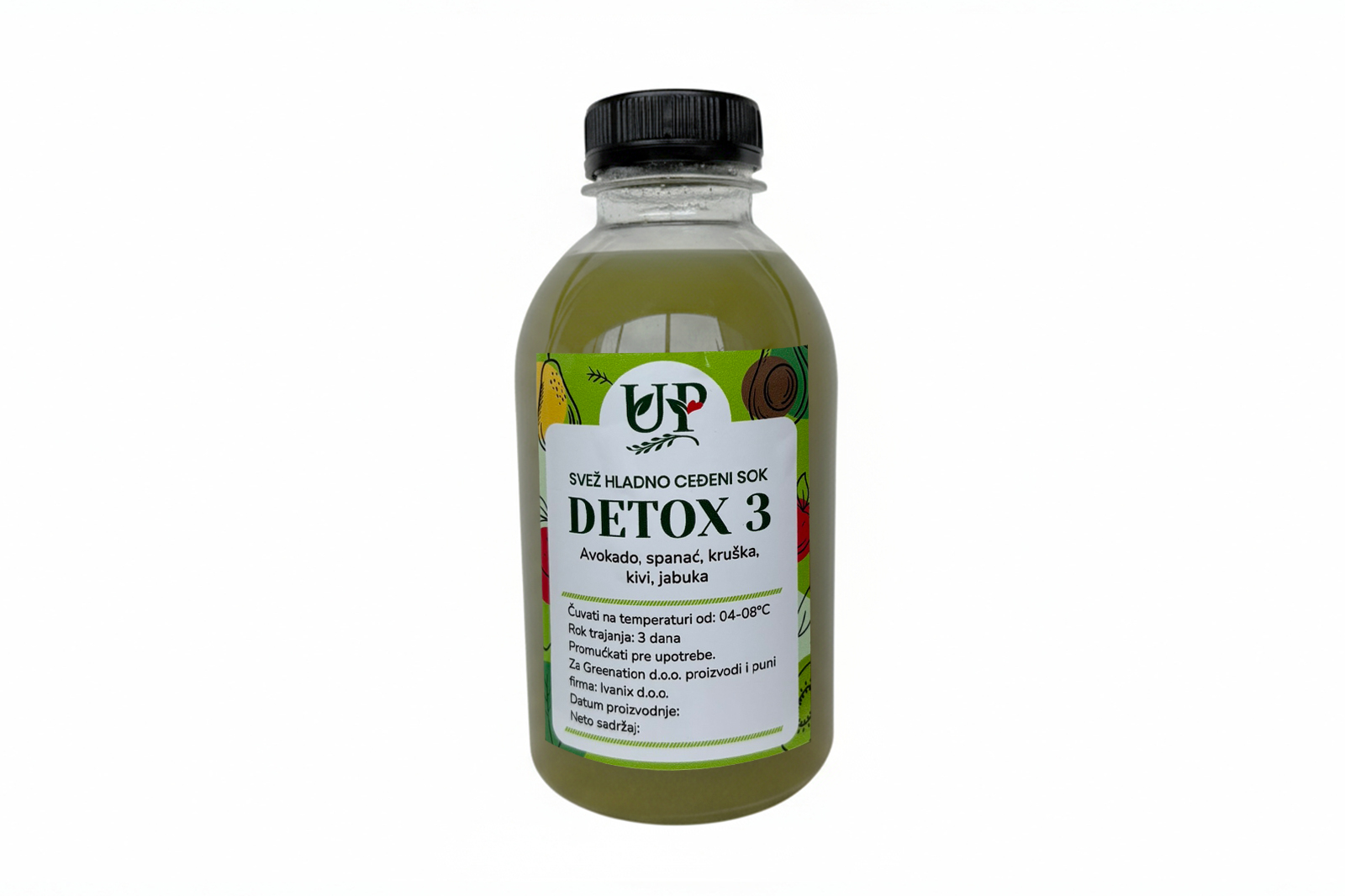 Sveži hladno ceđeni sok – DETOX 3 – 0.5l