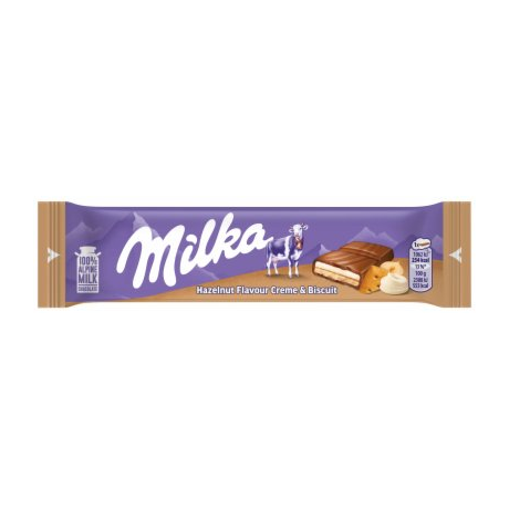 Čokolada Milka Hazelnut Flavour Creme & Biscuit 46g