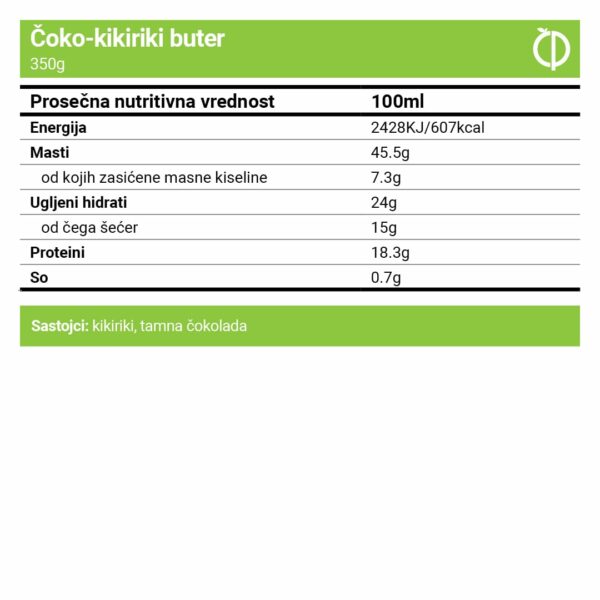 Čokolada kikiriki buter 350gr - Slika 2